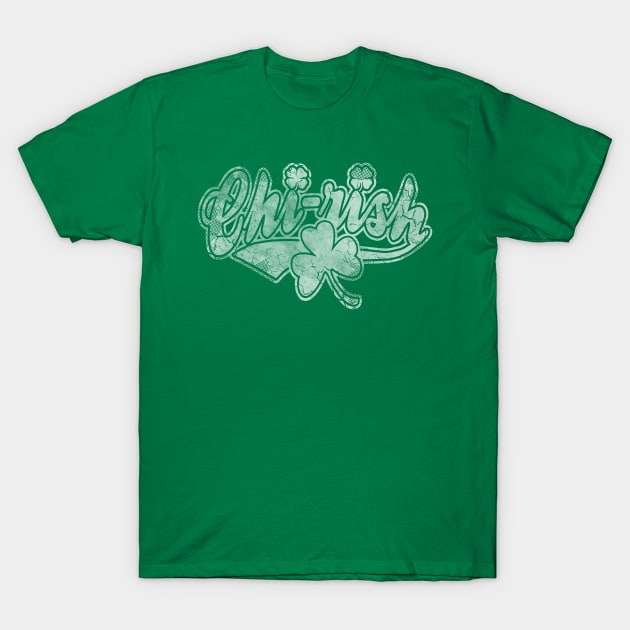 Vintage Retro Chi-rish St Patricks day T-Shirt by E